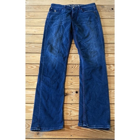 US Polo Assn Straight Leg Jean’s Size 34x33 Men’s Blue - Picture 1 of 9